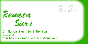 renata suri business card